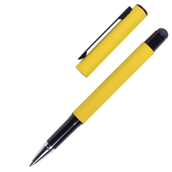 Logo trade corporate gifts image of: Roller touch pen, soft touch CELEBRATION Pierre Cardin